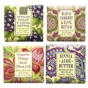  In Bloom Soap Sampler   Gift Box Set of 4 Assorted Scents 