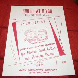 GOD BE WITH YOU Sheet Music Hymn ELECTRIC STEEL GUITAR  