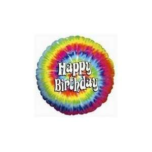  4 Airfill Birthday Tie Dye   Mylar Balloon Foil Health 