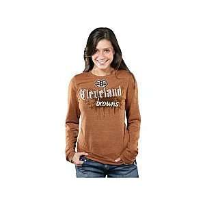  5th and Ocean Cleveland Browns Womens Long Sleeve Triblend T Shirt 