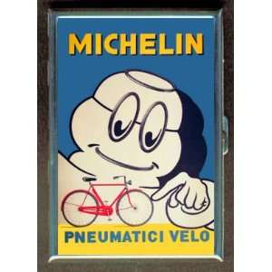 MICHELIN MAN BICYCLE VINTAGE ID Holder, Cigarette Case or Wallet MADE 