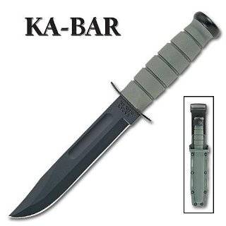 KA BAR 2 5011 8 Fighting/Utility Knife, Foliage Green Kraton Handle 