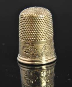   thimble by Waite Thresher Company, crafted from solid 14k yellow gold