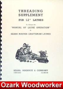 ATLAS/CRAFTSMAN 12 Older Metal Lathe Threading Operations Manual 0046