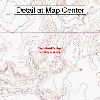 USGS Topographic Quadrangle Map   Big Island Bridge, Wyoming (Folded 