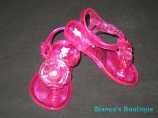 NEW SINGLE FLOWER Jelly Sandal Girls PINK Shoes Sz 10  