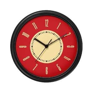  Retro Red Vintage Wall Clock by 