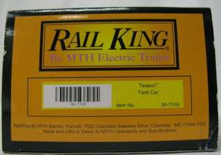 Rail King MTH Die Cast Train Texaco Tank Car 30 7316 MIB NRFB  