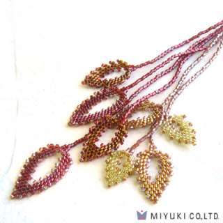 Make Miyuki Jewelry Bead Kit Persian Red Leaf Necklace  