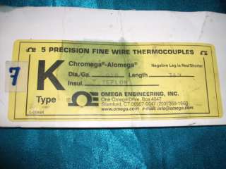 Lot 3pcs Omega Precision Fine Wire Thermocouples K Type  