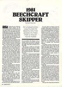1981 Beechcraft Skipper Aircraft report 8/21/11  