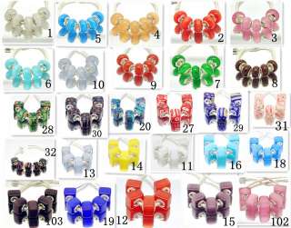 Choose Cats Eye Stone European Bead fit Charm Bracelet 10pcs  