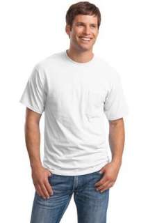 New Hanes Beefy T   100% Cotton T Shirt w/Pocket. 5190  