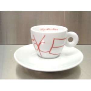  Illy 2000 Mimmo Paladino James Joyce Espresso Cup & Saucer 
