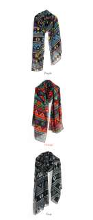   Celebrity Style Picasso Pattern Soft Long Scarf Shawl Wrap Stole Women