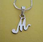 LOVELY SMALL SILVER INITIAL LETTER M PENDANT  
