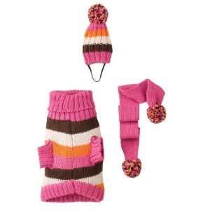    Zack & Zoey Multi Stripe Knit Sweater Set Xlg 