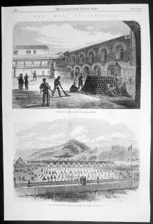 1865 ILN Civil War Print Ft Lafayette New York Prisoner  