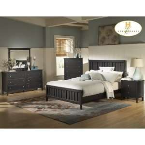   Black Bedroom Set (King Size Bed, Nightstand, Dresser)