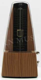   Light Teak Mechanical Piano Metronome, Plastic Outer Metal Copper Core