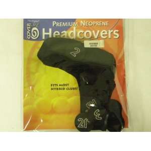  Cover Upz Premium Neoprene Headcover (Hybrid, Black) Golf 