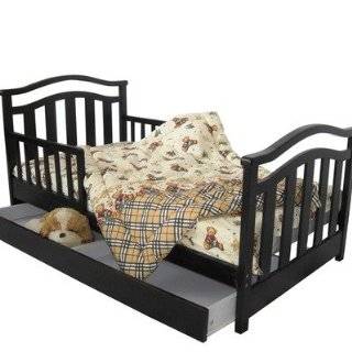 Elora Toddler Bed with Storage Drawer Finish Black