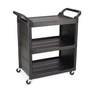  Rubbermaid Black Utility Cart With Side Panels 150lb 