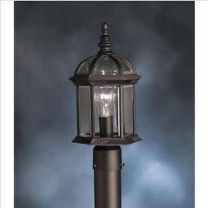   New Street One Light Outdoor Post Lantern in Painted Black (Set of 2