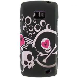 Crystal Hard Shield Black Faceplate Cover Rubberized Case With Death 