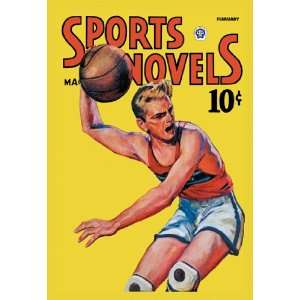 com Sports Novels Magazine February, 1942 12X18 Art Paper with Black 