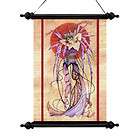 Bewitching Harvest Moon Fairy Scroll Tapestry Mystical 