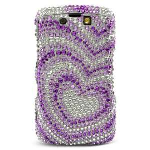   Hearts Crystal Art bling cover faceplate for Blackberry Storm 2 9550