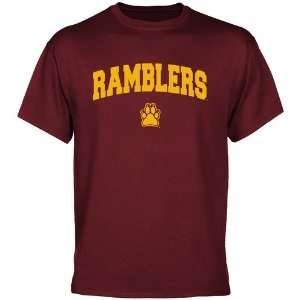  Loyola Chicago Ramblers Maroon Logo Arch T shirt Sports 