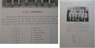 Catasauqua PA High School Yearbook 1934 Football Champs  
