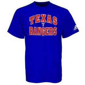  Adidas Texas Rangers Royal Blue Rally T shirt Sports 