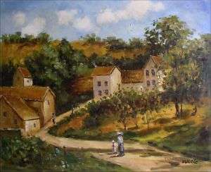   Painted Oil Painting Repro Camille Pissarro The Hermitage @ Pontoise