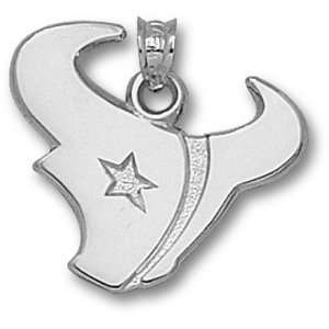 Houston Texans NFL Horn Logo 3/4 Pendant (Silver)  Sports 