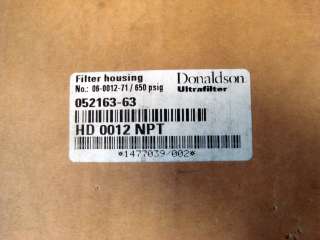 Donaldson HD 0012 High Pressure Filter Housing 650 psi  