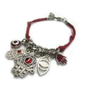   Hamsa/Hand of Fatima and Evil Eye Charms   Good Luck Bracelet Jewelry