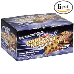  Pure Protein High Protein Bar, Chewy Chocolate Chip, 6 
