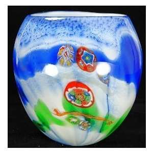  1741 Color Hand Blown Art Glass Vase