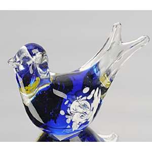  Murano Design Hand Blown Glass Art   Split Ends Blue Theme 