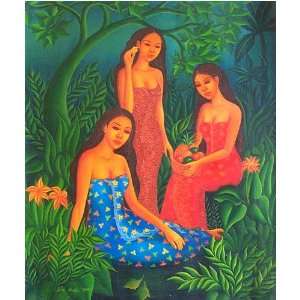  Three Girls in the Fruit Garden