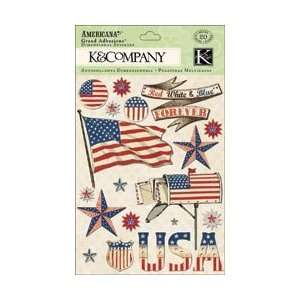  K & Company Americana Grand Adhesions Flags; 3 Items/Order 