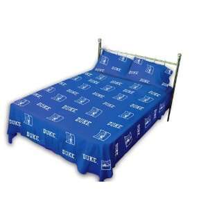   University Blue Devils Cotton Sateen Bed Sheet Set