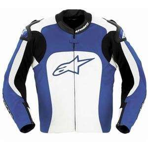  Alpinestars MX 1 Leather Jacket   54/Blue Automotive