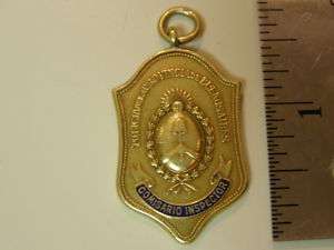 RARE 18 K GOLD POLICIA POLICE BUENOS AIRES COMMISSIONER  