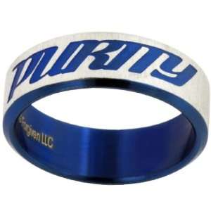 Engraved PURITY Band   Blue Color Finsh Stainless Steel Ring   Ring 