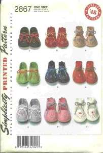 2867 Pattern Uncut Baby Booties 3 Designs   One size  