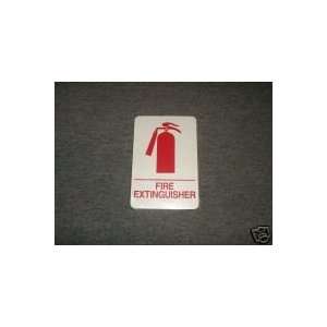   ADA White/red Sign Fire Extinguisher 6x9 W/braille